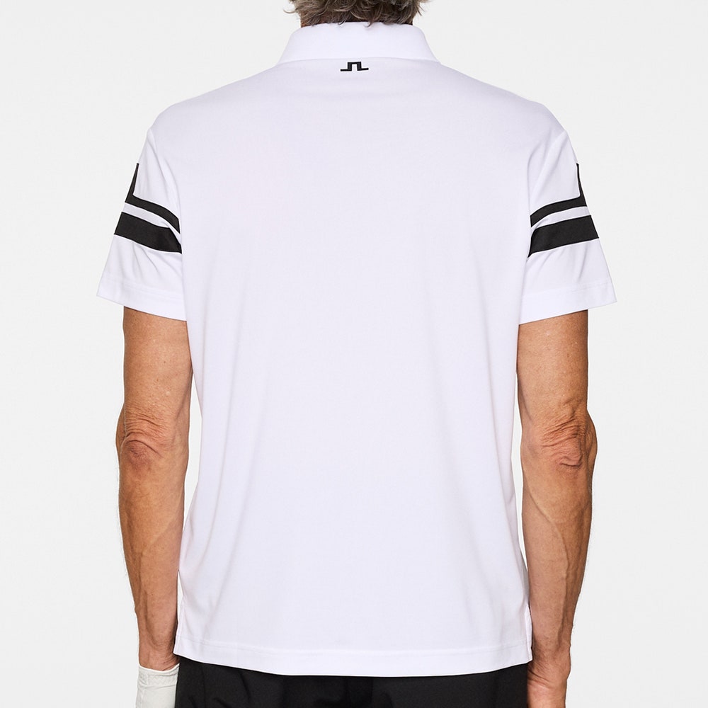 J.Lindeberg Golf Shirt - Mads Regular Fit - White PS26