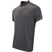 J.Lindeberg Golf Shirt - Marvin Stripe Regular Fit - Asphalt AW25