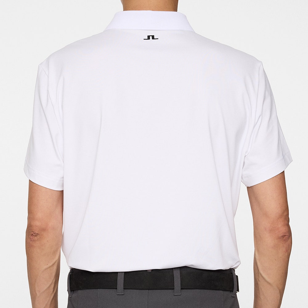 J.Lindeberg Golf Shirt - Pontus Regular Fit - White AW25