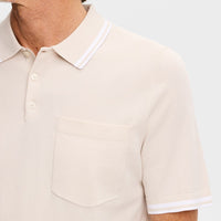 J.Lindeberg Golf Shirt - Ramon Knit SS Regular Fit - Moonbeam SS26
