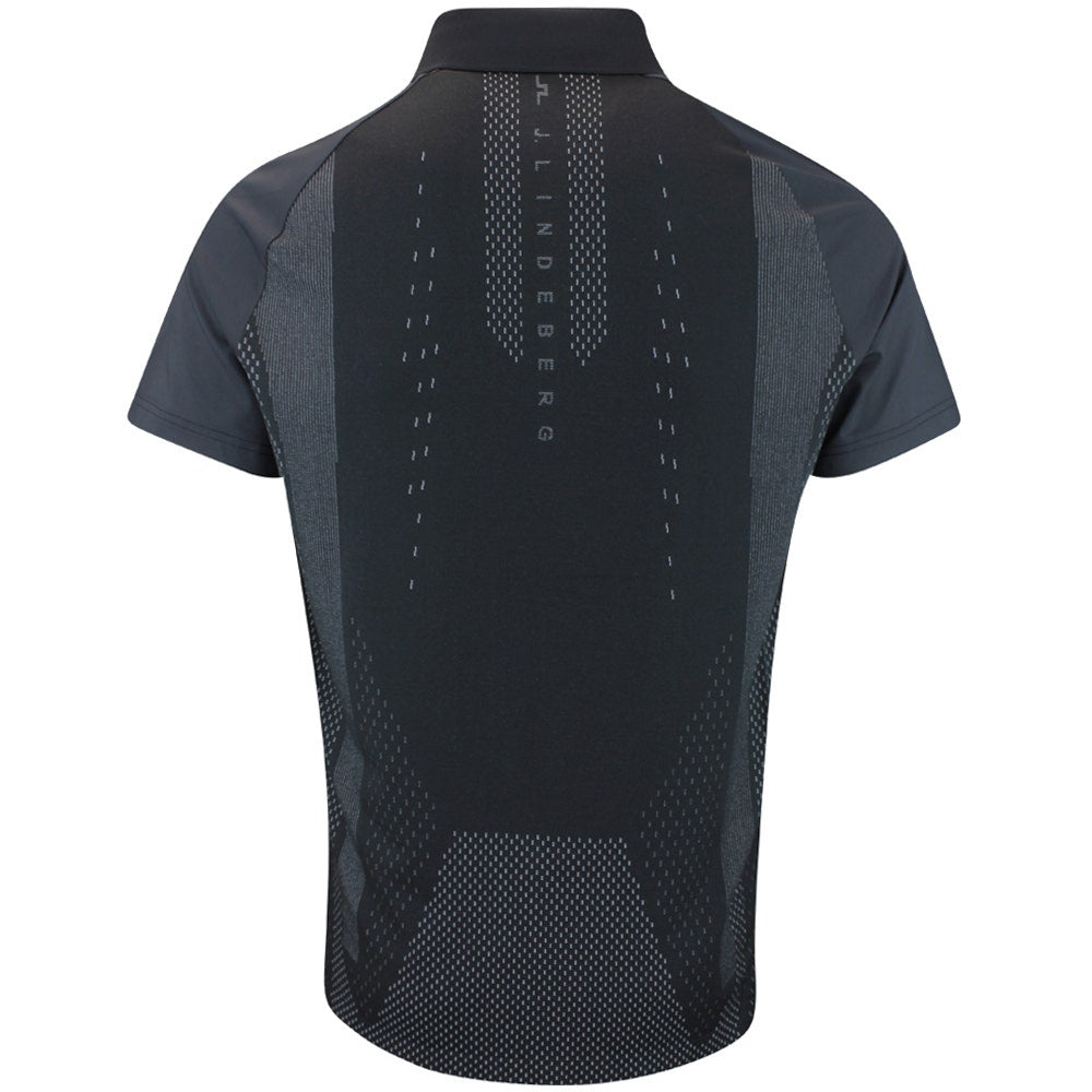 J.Lindeberg Golf Shirt - Ray Hybrid Regular Fit - Black AW25