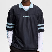 J.Lindeberg Golf Shirt - Rusty Jacquard Relaxed Fit - JL Navy SS26