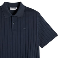 J.Lindeberg Golf Shirt - Simon Stripe Regular Fit - JL Navy SS26