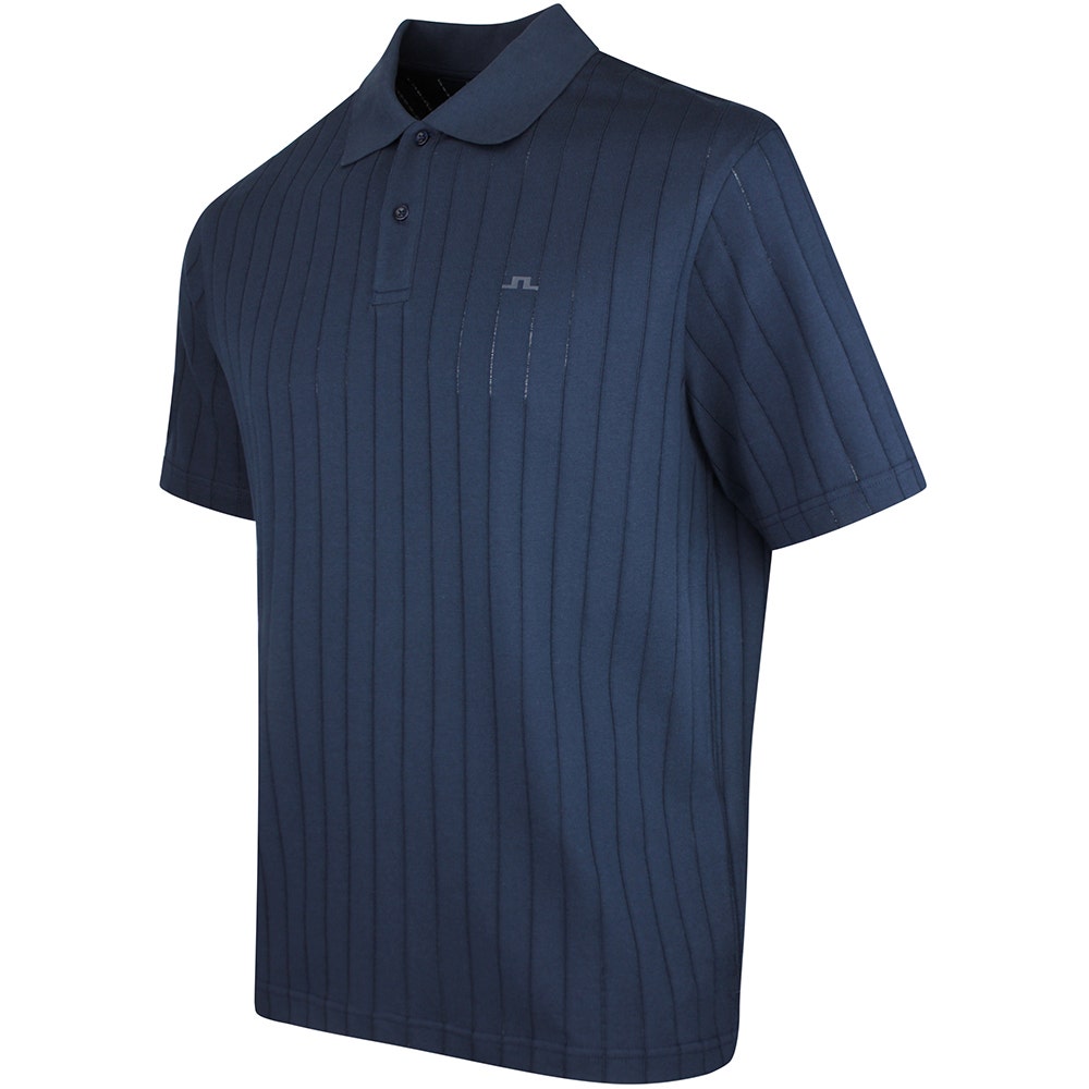 J.Lindeberg Golf Shirt - Simon Stripe Regular Fit - JL Navy SS26