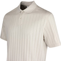 J.Lindeberg Golf Shirt - Simon Stripe Regular Fit - Moonbeam SS26