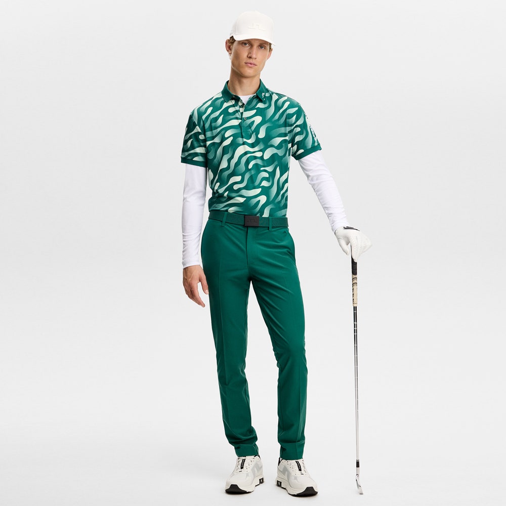 J.Lindeberg Golf Shirt - Tour Tech Print Reg. Fit - BF Forest AW26