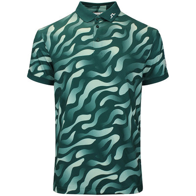 J.Lindeberg Golf Shirt - Tour Tech Print Reg. Fit - BF Forest AW26