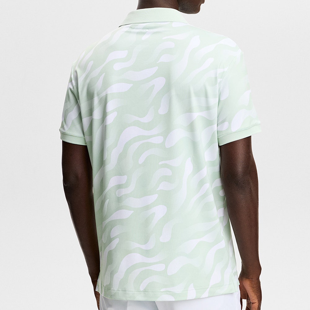 J.Lindeberg Golf Shirt - Tour Tech Print Reg. Fit - BF S. Green AW26