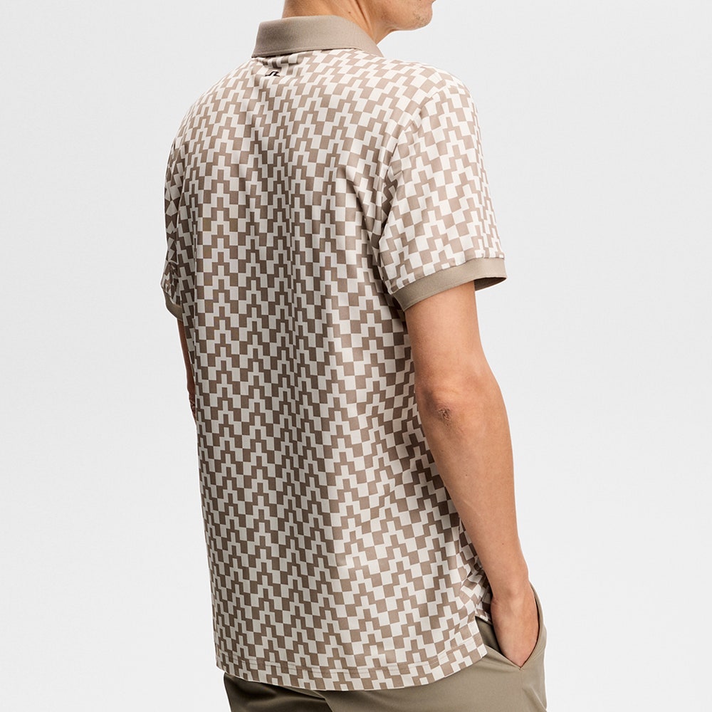 J.Lindeberg Golf Shirt - Tour Tech Print Reg. Fit - BS Brindle SS26