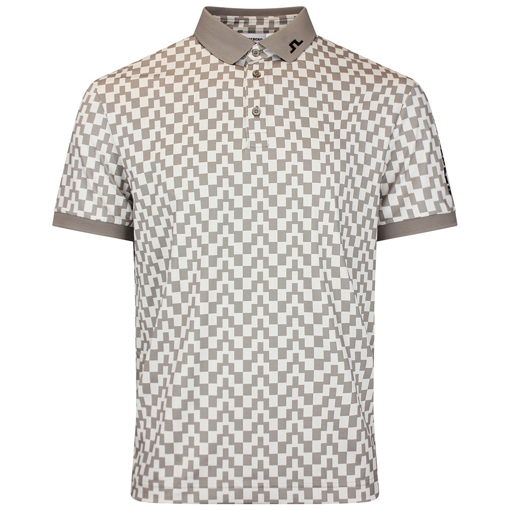 J.Lindeberg Golf Shirt - Tour Tech Print Reg. Fit - BS Brindle SS26