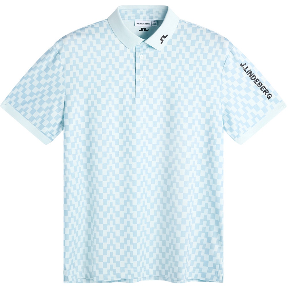 J.Lindeberg Golf Shirt - Tour Tech Print Reg. Fit - BS Skylight SS26