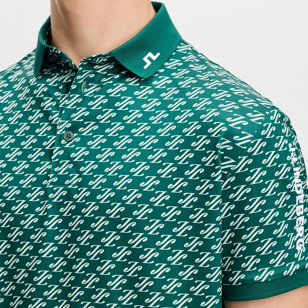 J.Lindeberg Golf Shirt - Tour Tech Print Reg. Fit - CJS Forest AW26