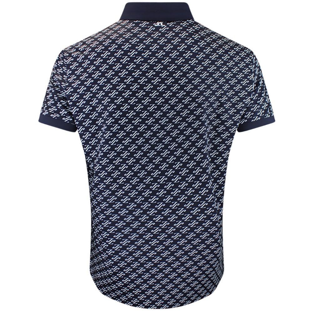 J.Lindeberg Golf Shirt - Tour Tech Print Reg. Fit - CJS Navy AW26