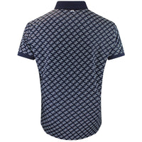 J.Lindeberg Golf Shirt - Tour Tech Print Reg. Fit - CJS Navy AW26