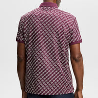 J.Lindeberg Golf Shirt - Tour Tech Print Reg. Fit - CJS Wine AW26