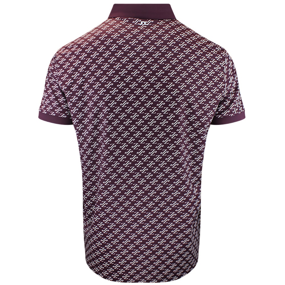 J.Lindeberg Golf Shirt - Tour Tech Print Reg. Fit - CJS Wine AW26