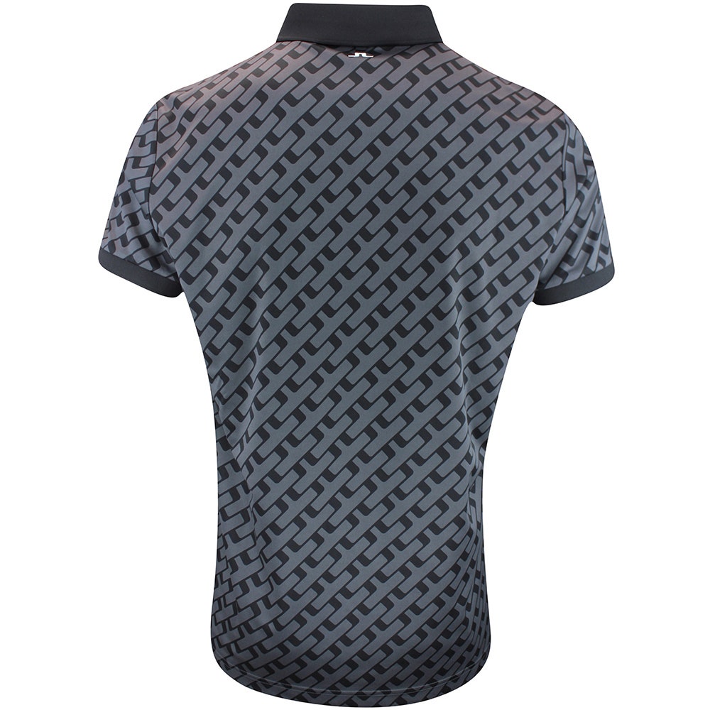 J.Lindeberg Golf Shirt - Tour Tech Print Reg. Fit - Geo Black AW25