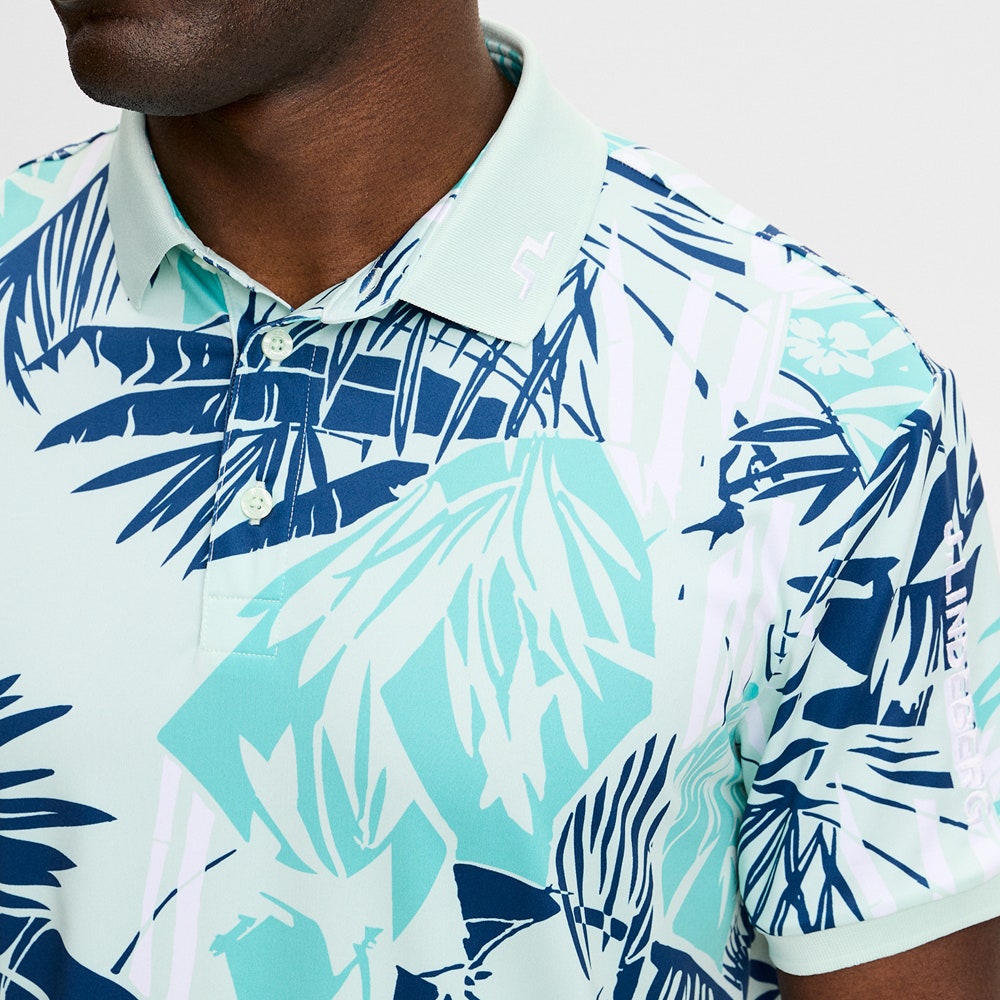 J.Lindeberg Golf Shirt - Tour Tech Print Reg. Fit - Grove Bay SH26