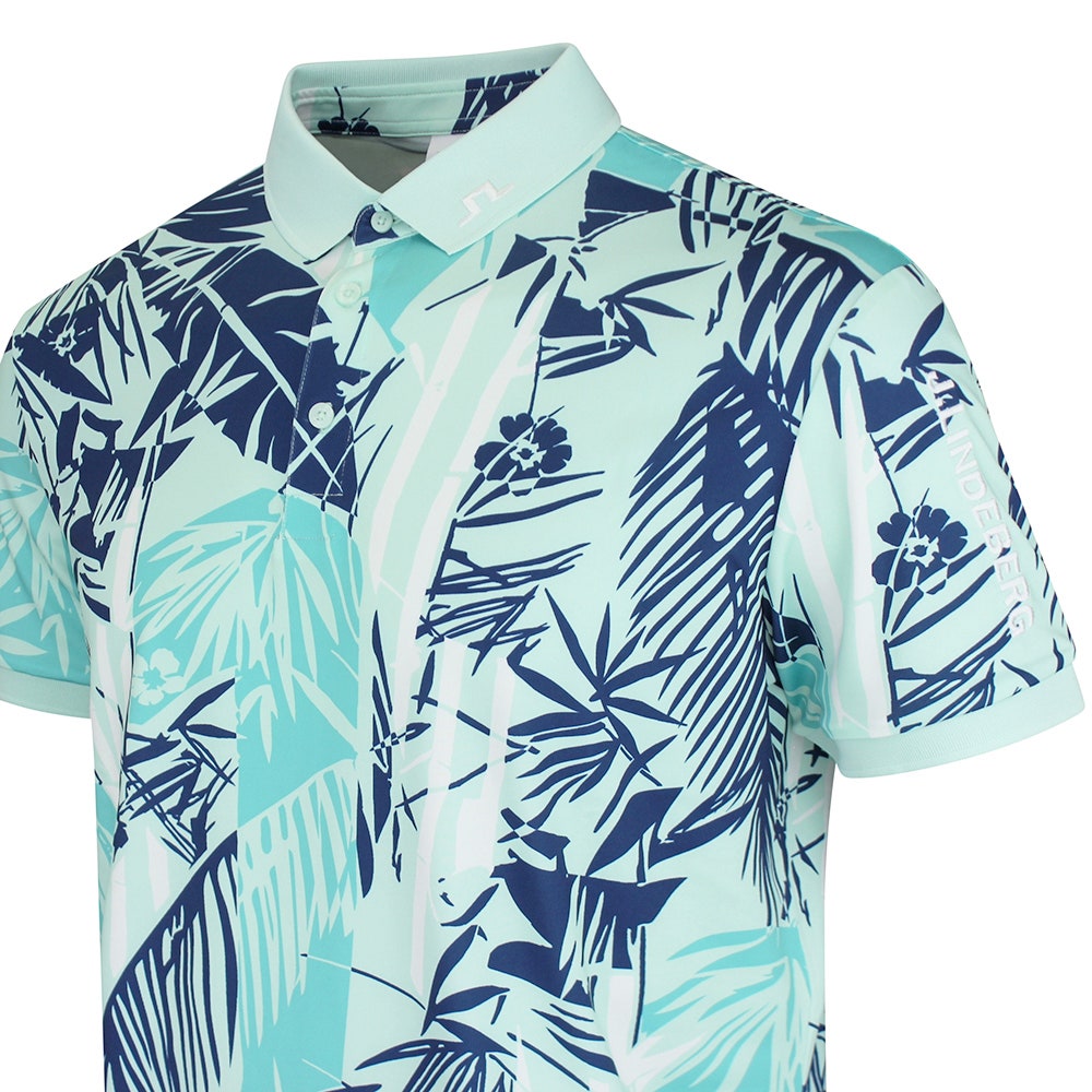 J.Lindeberg Golf Shirt - Tour Tech Print Reg. Fit - Grove Bay SH26