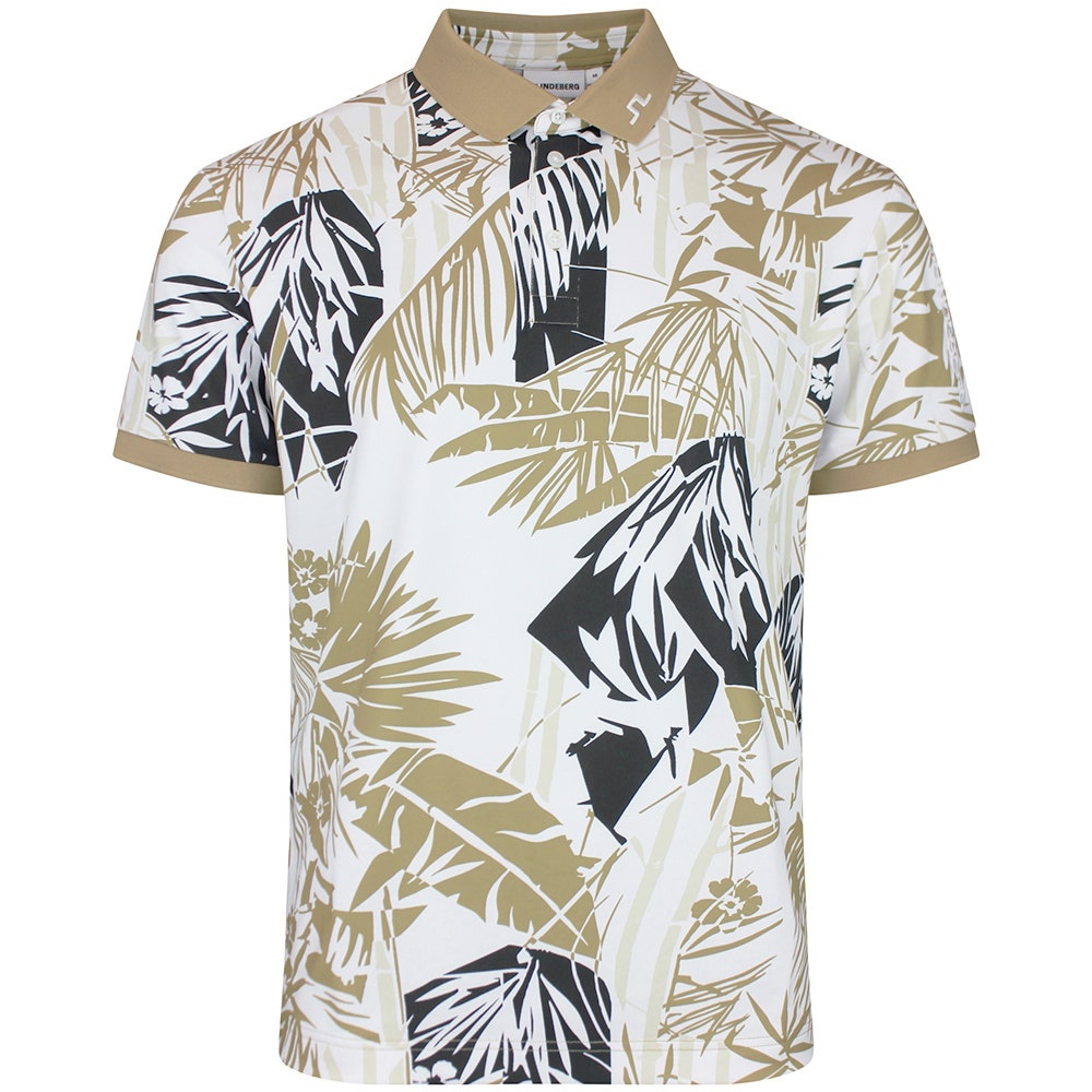 J.Lindeberg Golf Shirt - Tour Tech Print Reg. Fit - Grove Kelp SH26