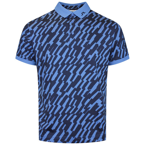 J.Lindeberg Golf Shirt - Tour Tech Print Reg. Fit - Oak Federal SS26