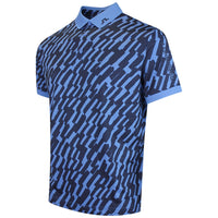 J.Lindeberg Golf Shirt - Tour Tech Print Reg. Fit - Oak Federal SS26