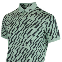 J.Lindeberg Golf Shirt - Tour Tech Print Reg. Fit - Oak Green SS26