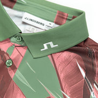 J.Lindeberg Golf Shirt - Tour Tech Print Reg. Fit - P. Green SS26