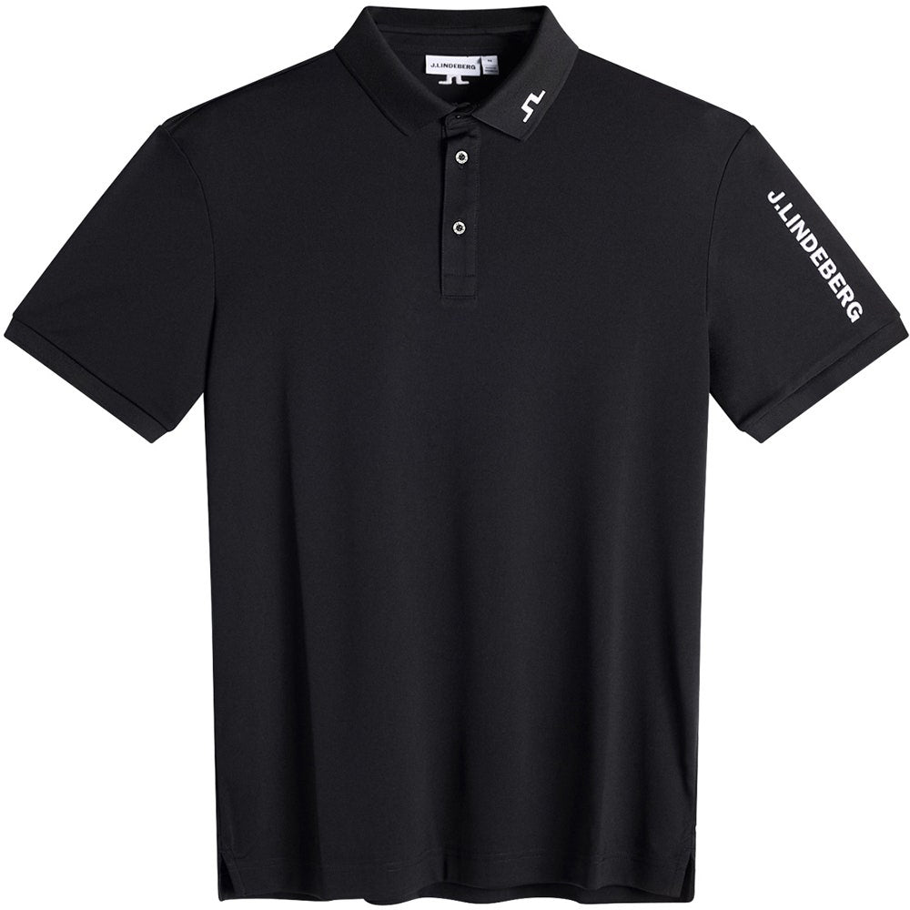 J.Lindeberg Golf Shirt - Tour Tech Regular Fit - Black AW26