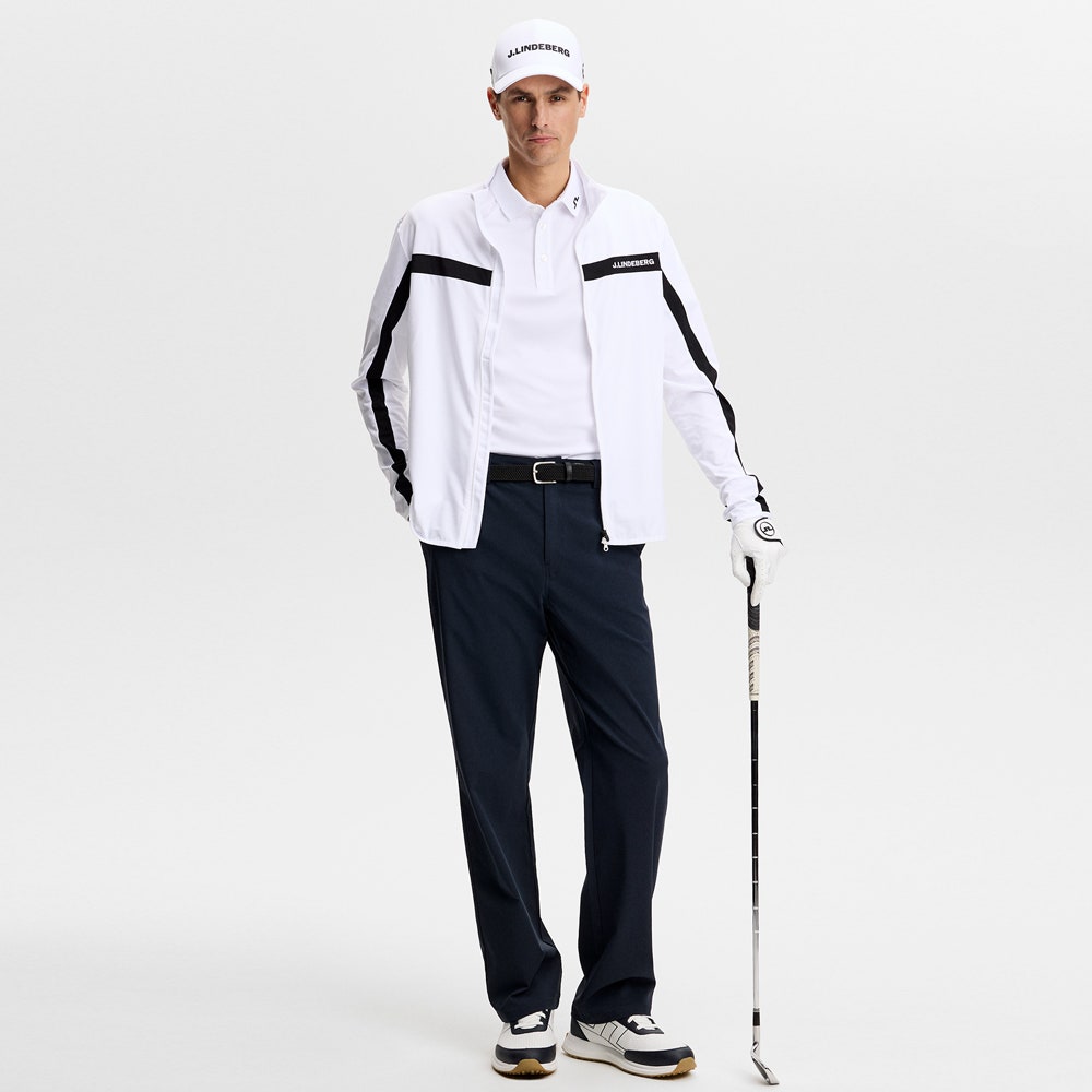 J.Lindeberg Golf Shirt - Tour Tech Regular Fit - White AW26