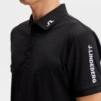 J.Lindeberg Golf Shirt - Tour Tech Slim Fit - Black SS26