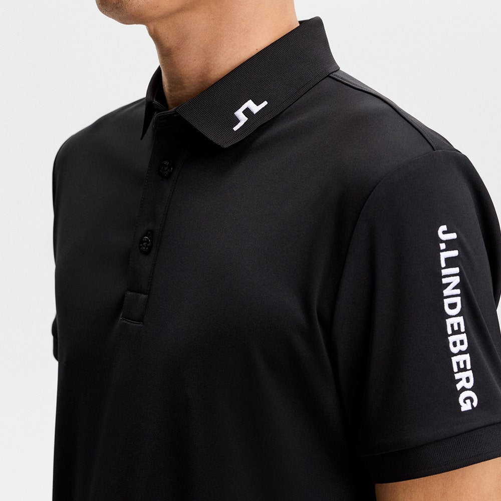 J.Lindeberg Golf Shirt - Tour Tech Slim Fit - Black SS26