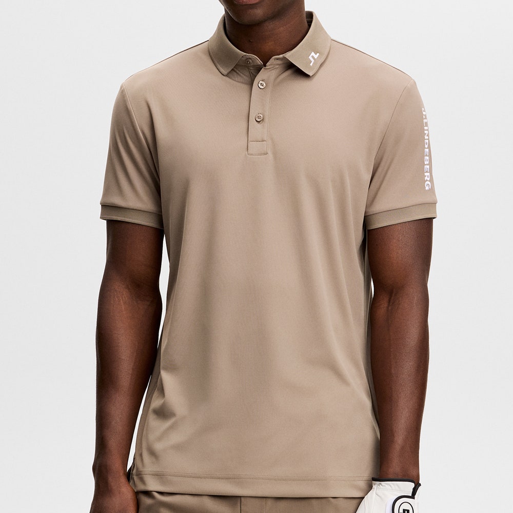 J.Lindeberg Golf Shirt - Tour Tech Slim Fit - Brindle SS26
