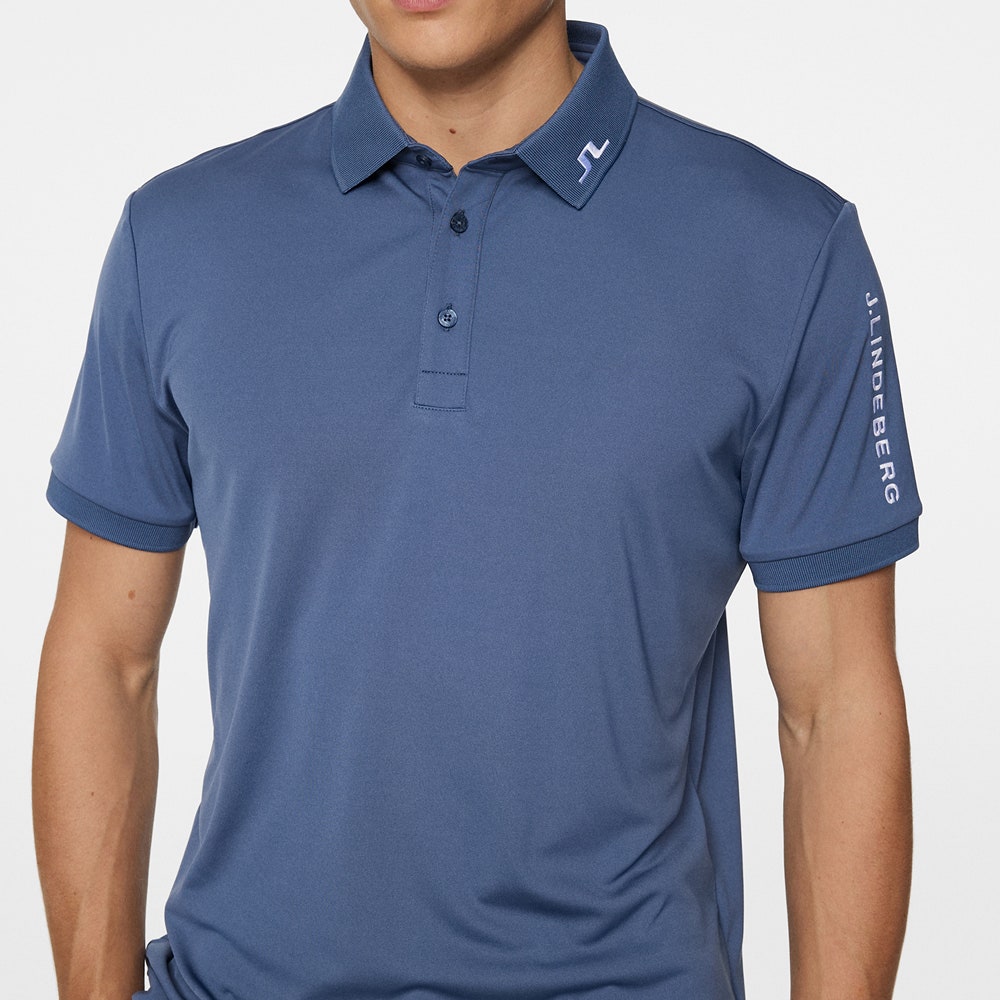 J.Lindeberg Golf Shirt - Tour Tech Slim Fit - Vintage Indigo AW25