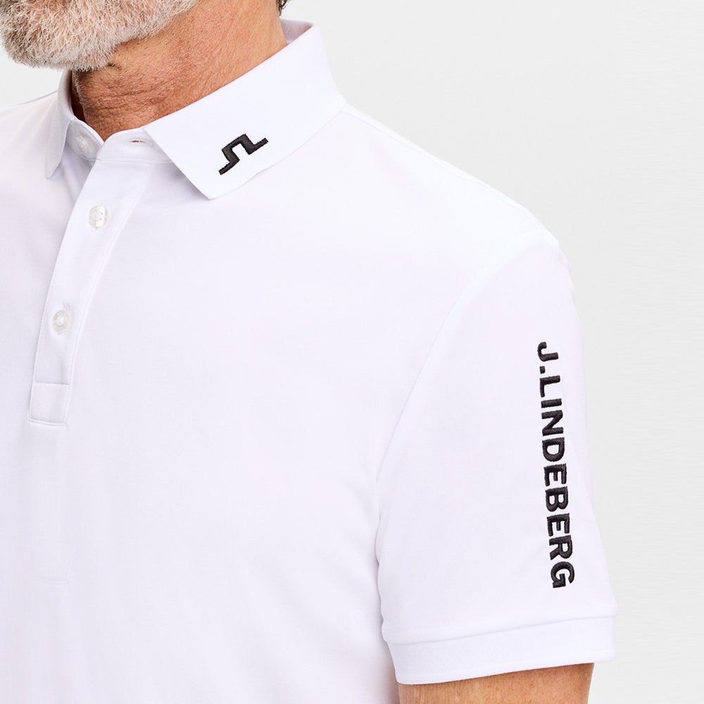 J.Lindeberg Golf Shirt - Tour Tech Slim Fit - White SS26