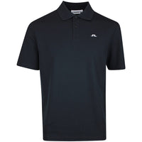 J.Lindeberg Golf Shirt - Trond Regular Fit Pique - Black SS26
