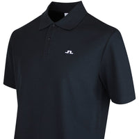 J.Lindeberg Golf Shirt - Trond Regular Fit Pique - Black SS26