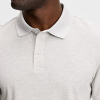 J.Lindeberg Golf Shirt - Verse Pique Reg. Fit - Light Grey Mel. AW26