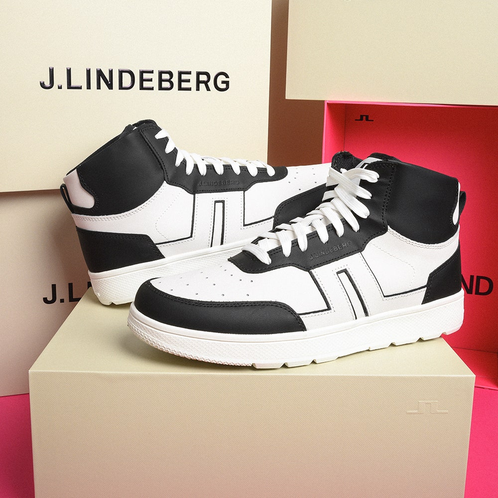 J.Lindeberg Golf Shoes - Ace High Top - Black SS25