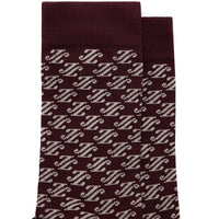 J.Lindeberg Golf Socks - Haugton Jacquard Crew - Winetasting AW26