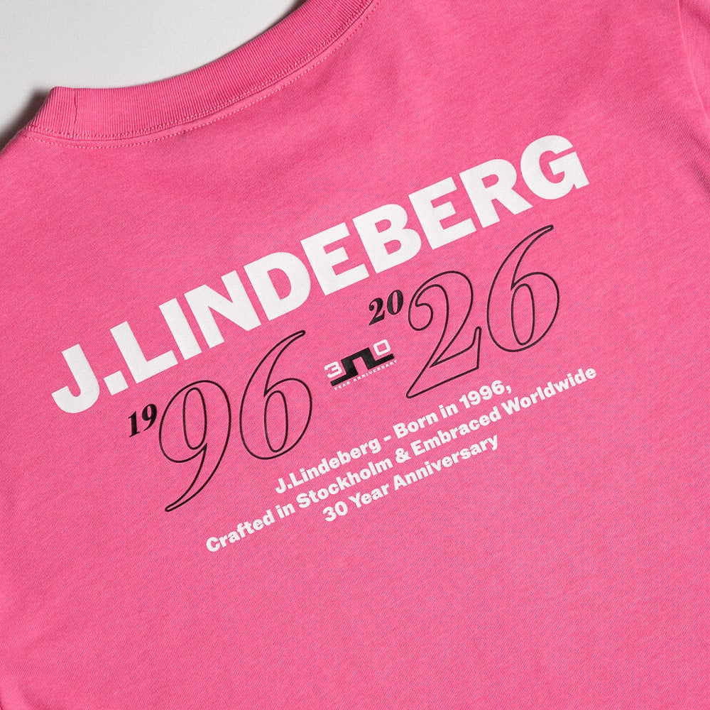J.Lindeberg Golf T-Shirt - 30Y Hale Tee - Azalea Pink SH26