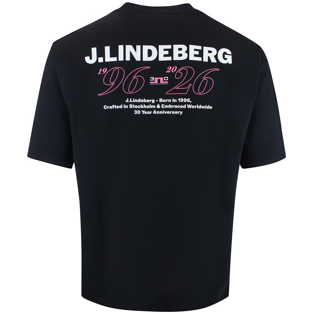 J.Lindeberg Golf T-Shirt - 30Y Hale Tee - Black SH26