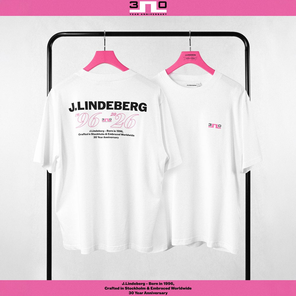 J.Lindeberg Golf T-Shirt - 30Y Hale Tee - White SH26