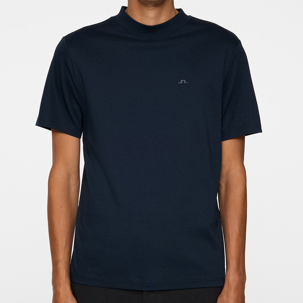 J.Lindeberg Golf T-Shirt - Ace Mock Neck Tee - JL Navy AW25