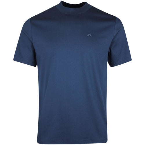 J.Lindeberg Golf T-Shirt - Ace Mock Neck Tee - JL Navy AW25