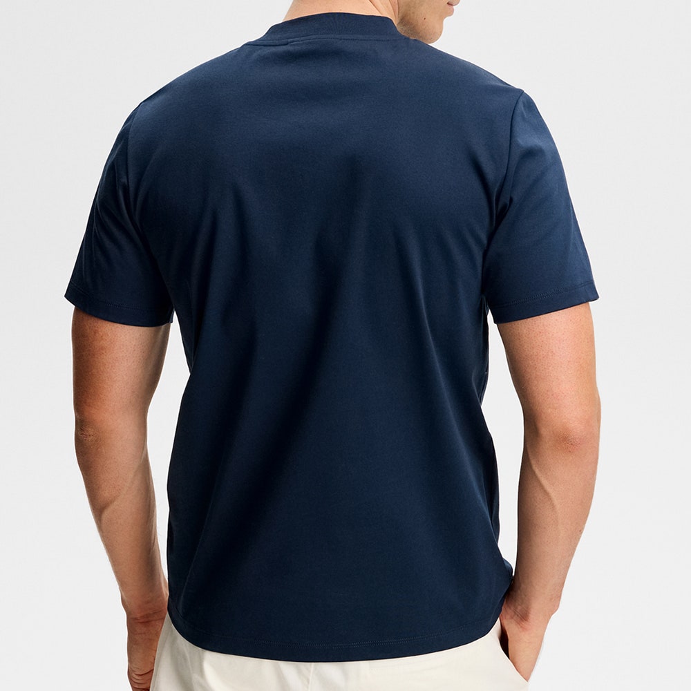 J.Lindeberg Golf T-Shirt - Ace Mock Neck Tee - JL Navy SS26