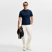J.Lindeberg Golf T-Shirt - Ace Mock Neck Tee - JL Navy SS26