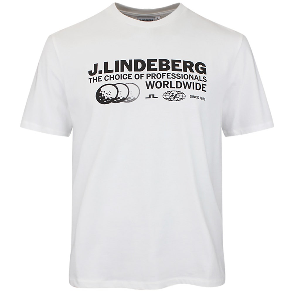 J.Lindeberg Golf T-Shirt - Alpha Pro Graphic Tee - White AW26