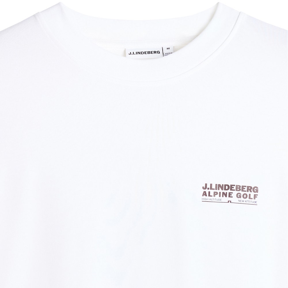 J.Lindeberg Golf T-Shirt - Bennett Heavy Tee - White AW26