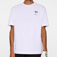 J.Lindeberg Golf T-Shirt - Billy Festival Tee DPWT - White AW25